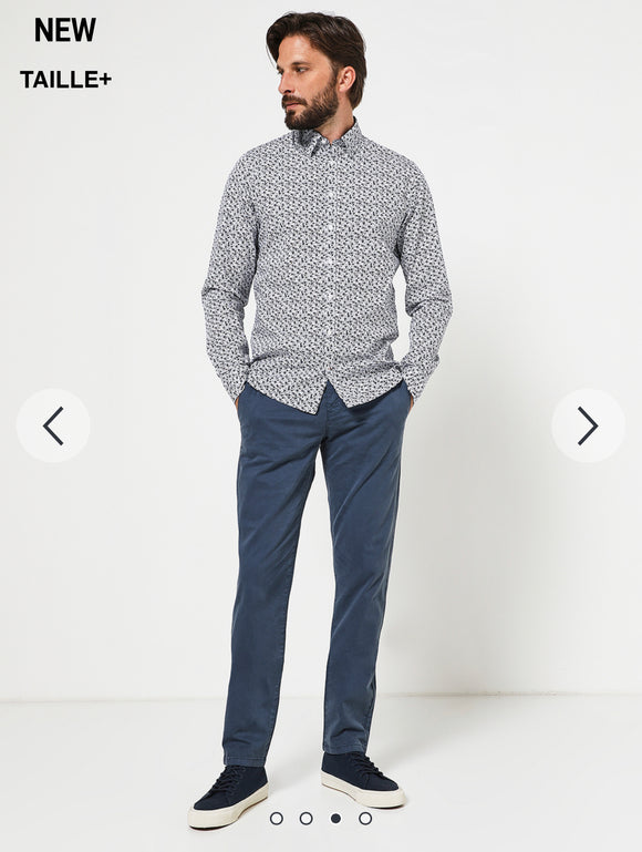 Chemise imprimé Florale CAMBRIDGE LEGEND Orange Brique